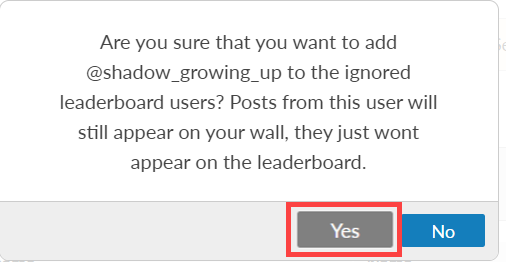 yes button leaderboard