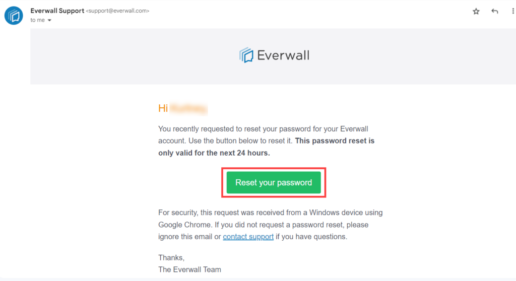 Tutorial: How To Reset Your Password — Everwall