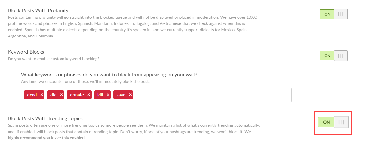 block posts with trending topics