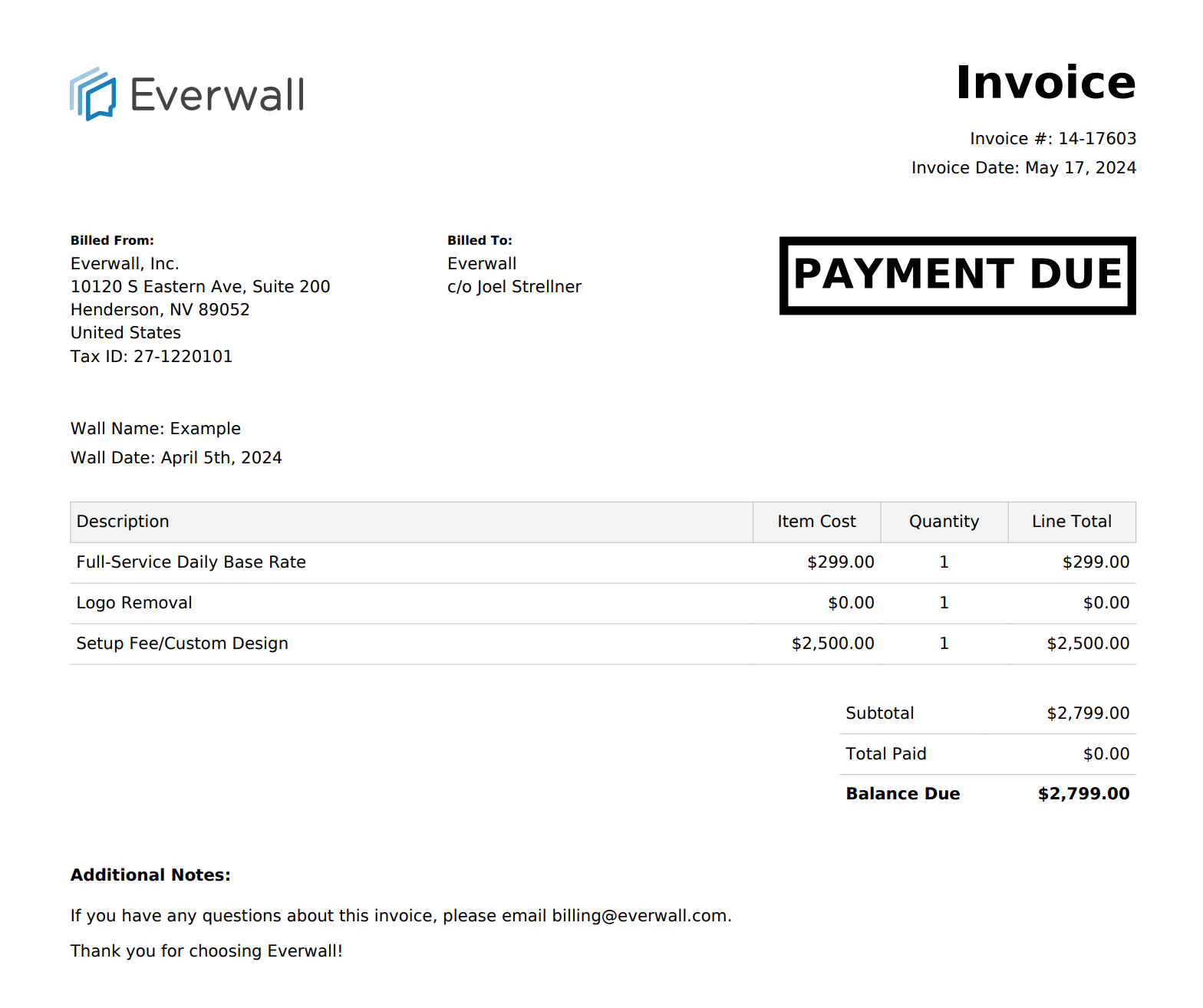 invoice