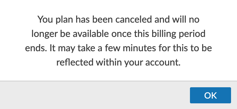 Cancelled All Access Plan