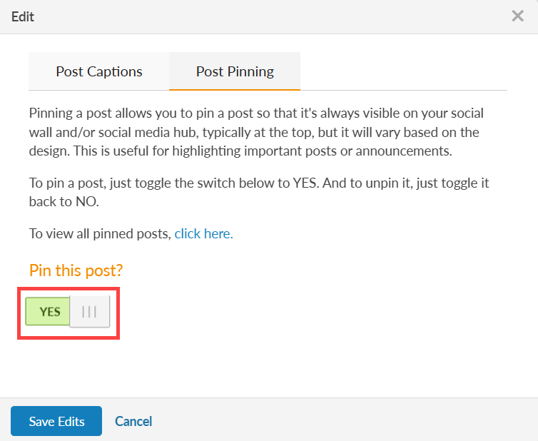 pin this post toggle