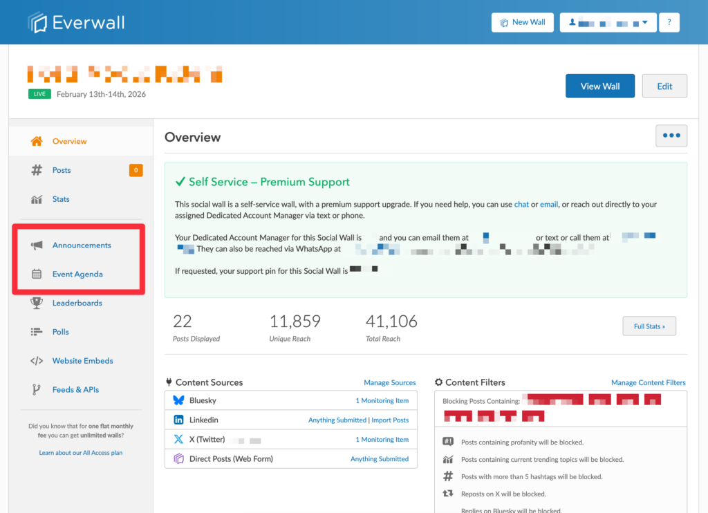 Announcements - Agendas - Sidebar
