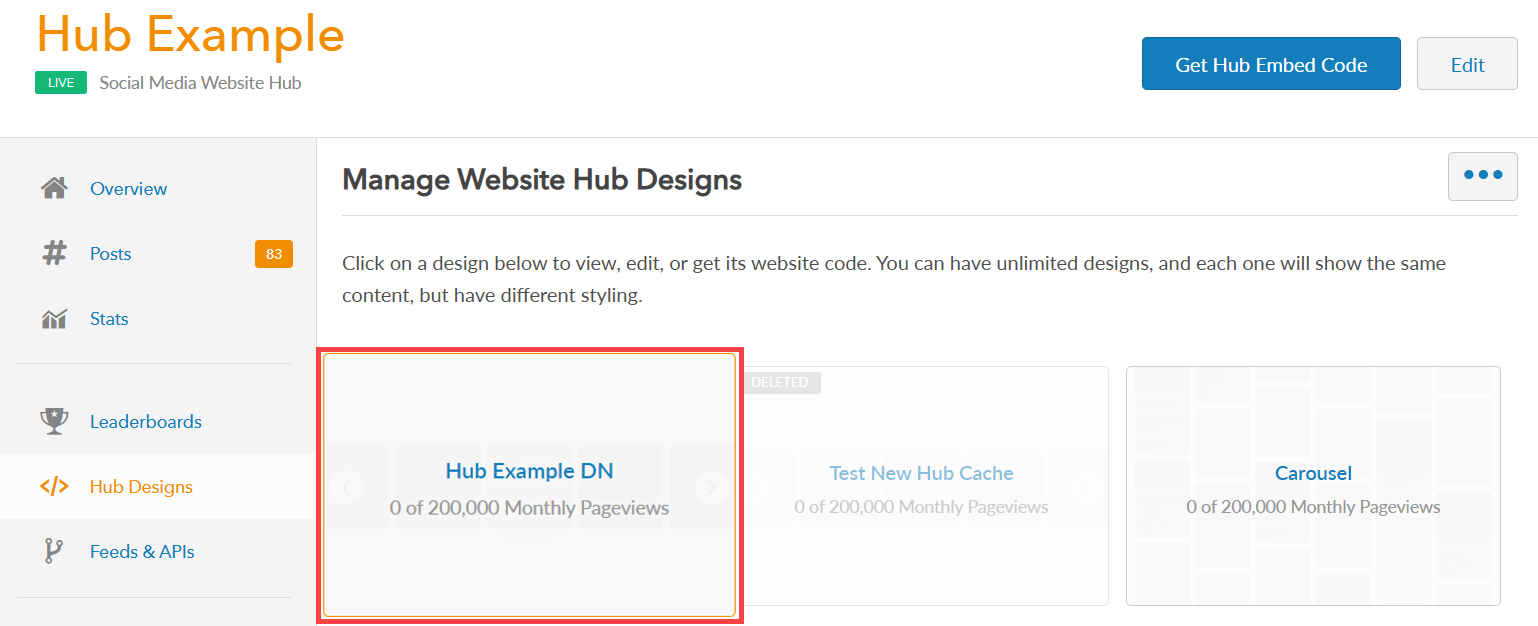 Hub design