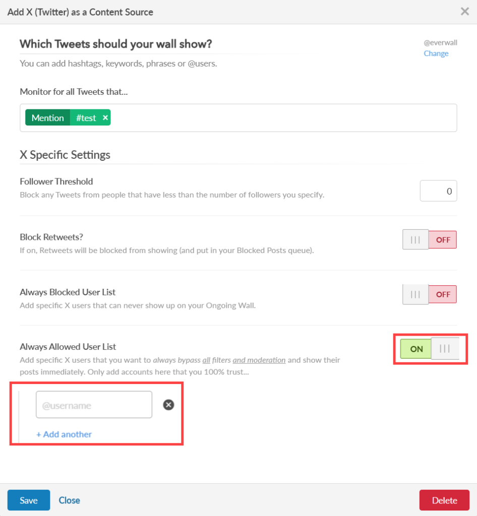 Tutorial: How to Add X (Twitter) to your Social Wall — Everwall