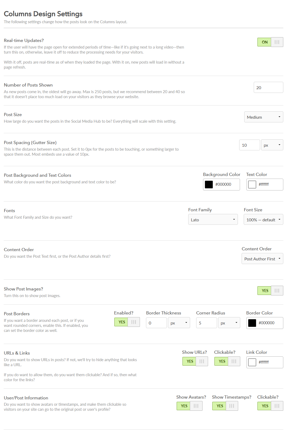 Column Design Settings orig