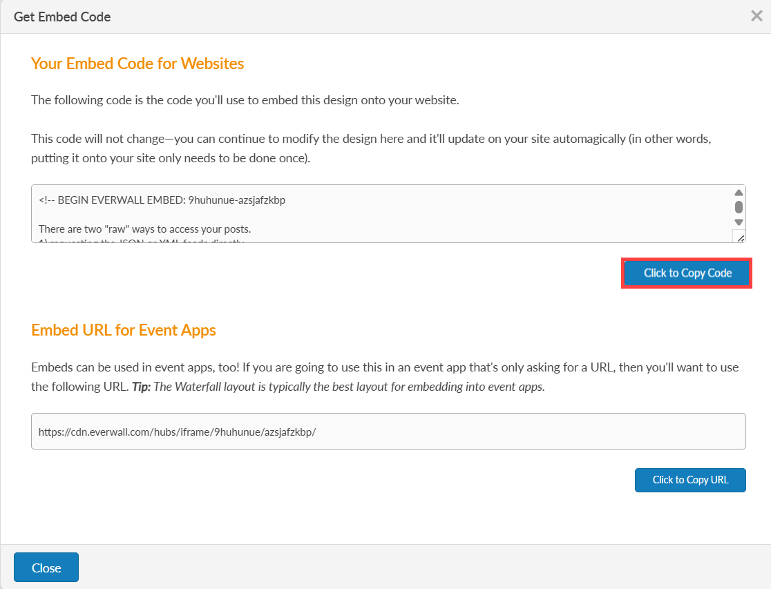 click to copy code