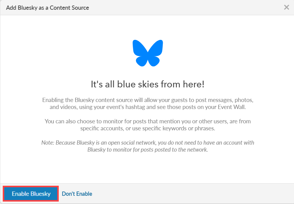 enable bluesky