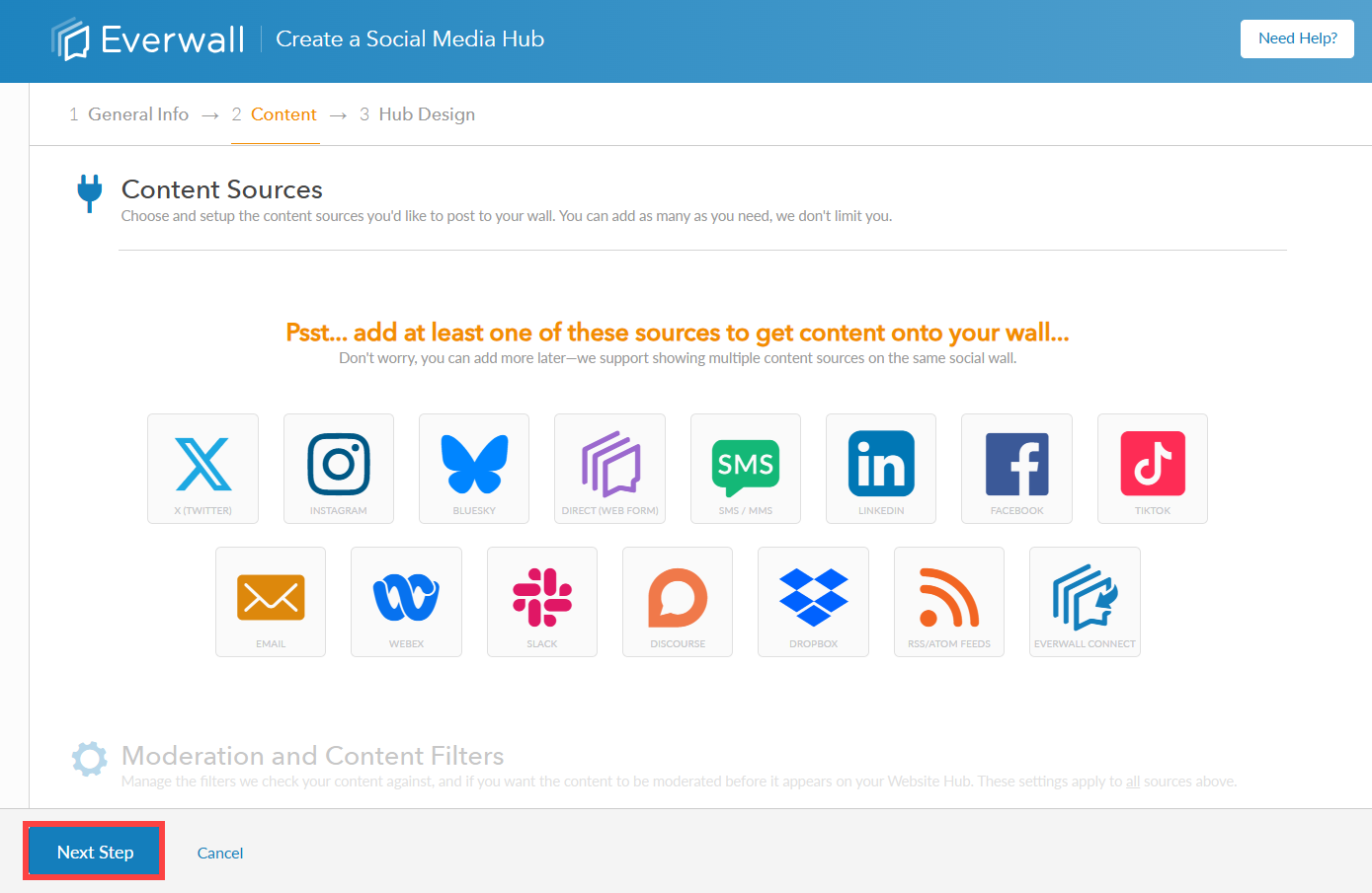Add content source