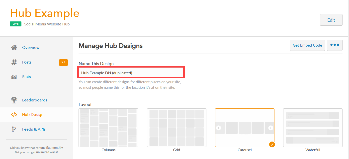 duplicated design