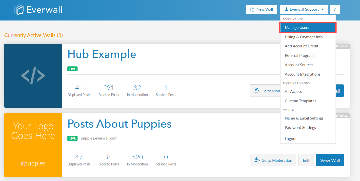 manage users new
