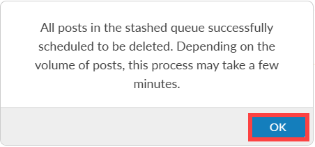 posts cleared