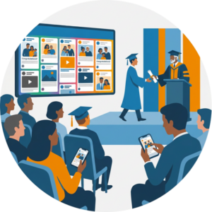 How to Get a Graduation Social Wall Approved (in One Meeting)- A commencement ceremony