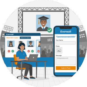 How to Put a Social Wall on the Big Screen at Winter Commencement - Web Form Support