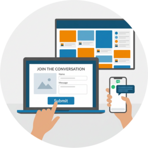 Six Questions to Ask Before You Choose a Social Wall Platform- webform and sms