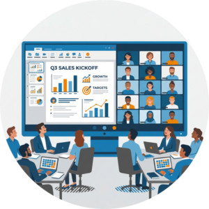 What Makes a Social Wall Work at a Hybrid Sales Kickoff- sales kickoff presentation