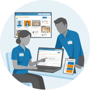 A Social Wall Checklist for Your Next User Conference - Moderators coordinating social wall coverage