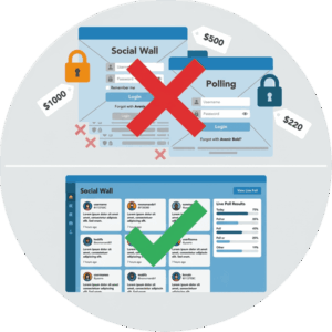 How to Add Live Polling to Your Event Without Another App - Separate tools versus integrated polling