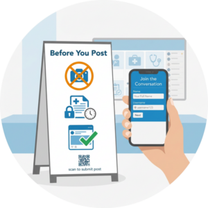 Medical Meeting Social Wall Moderation and Compliance - Social wall participation guidelines