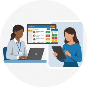 Medical Meeting Social Wall Moderation and Compliance - Staffing the moderation queue