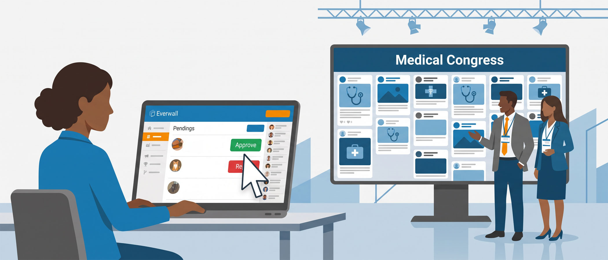 Medical Meeting Social Wall Moderation and Compliance