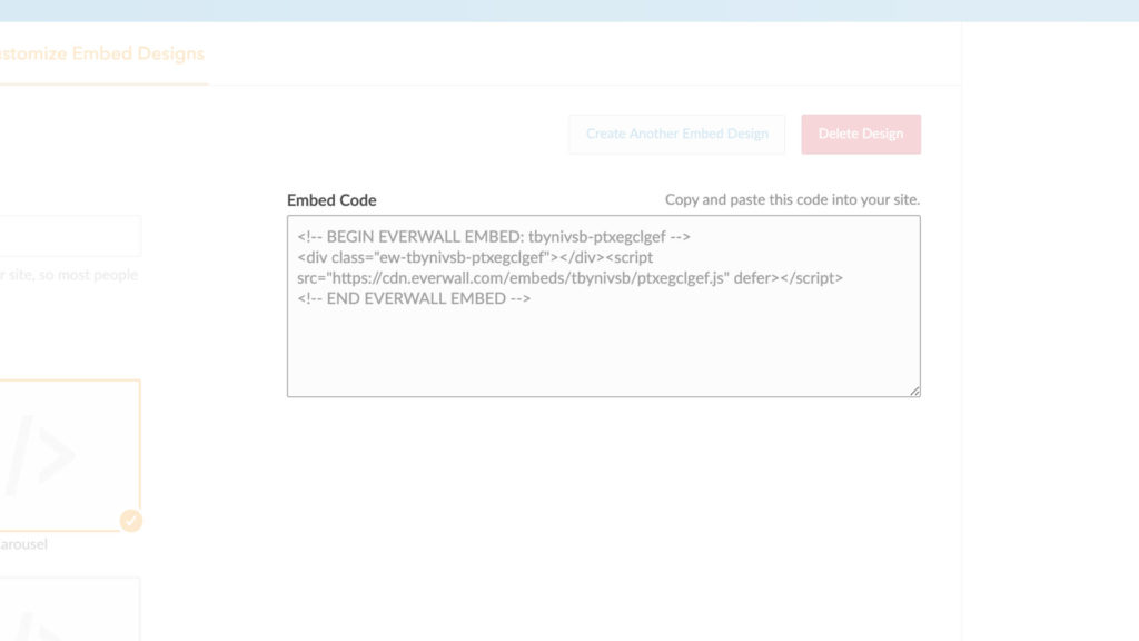 Embed Code Example for Virtual Events