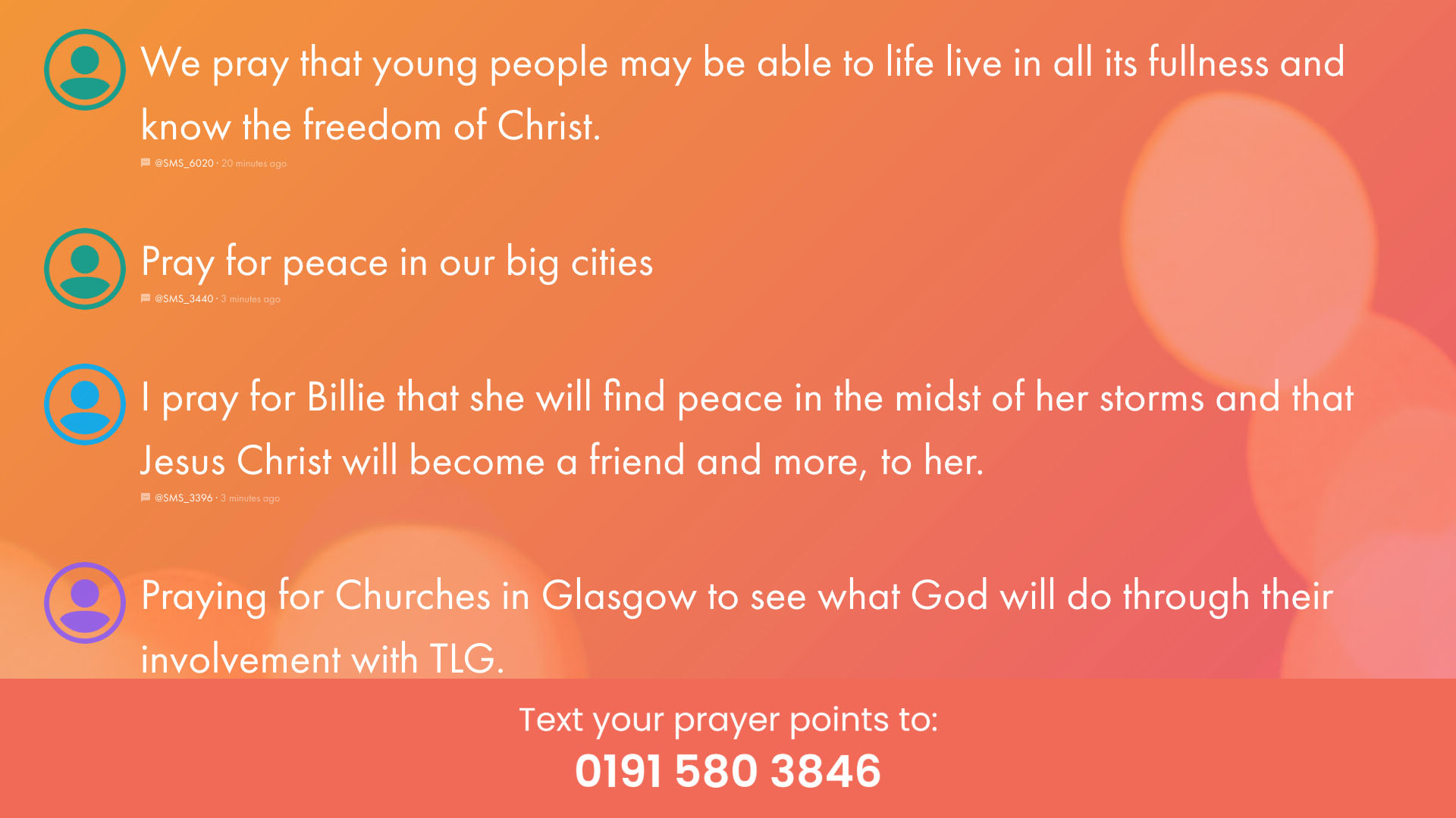 TLG using a Social Wall as a Prayer Wall